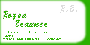 rozsa brauner business card
